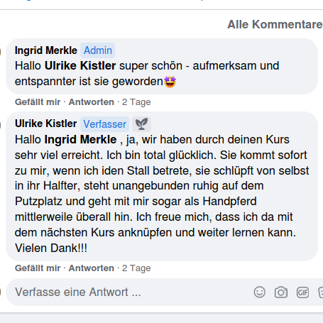 Facebook-Referenz von Ulrike